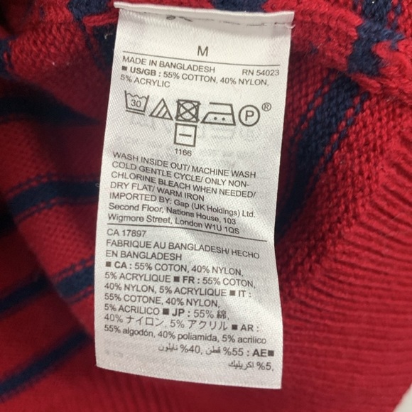 Gap Factory Red and Blue Striped Boatneck Sweater- NWT - Picture 12 of 14